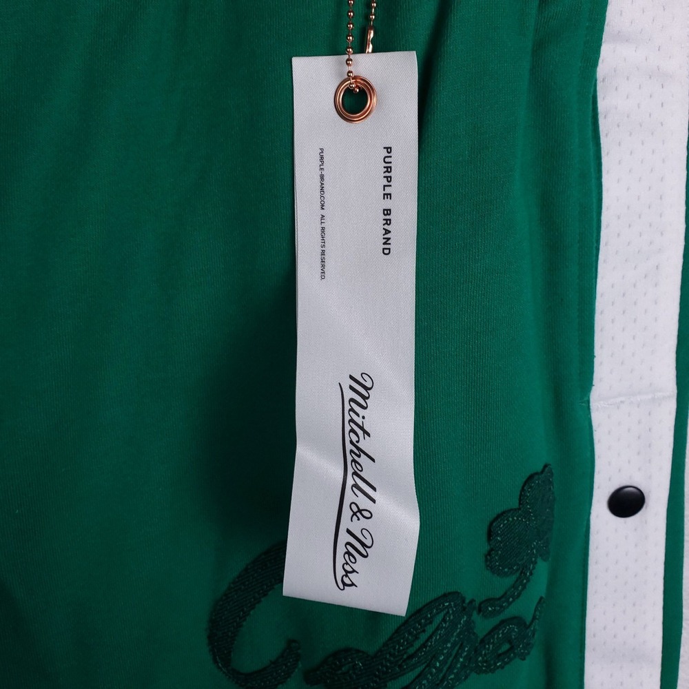 Purple Brand Boston Celtics Mitchell & Ness NBA 2XL XXL Tear Away Pants NWT - Picture 6 of 10